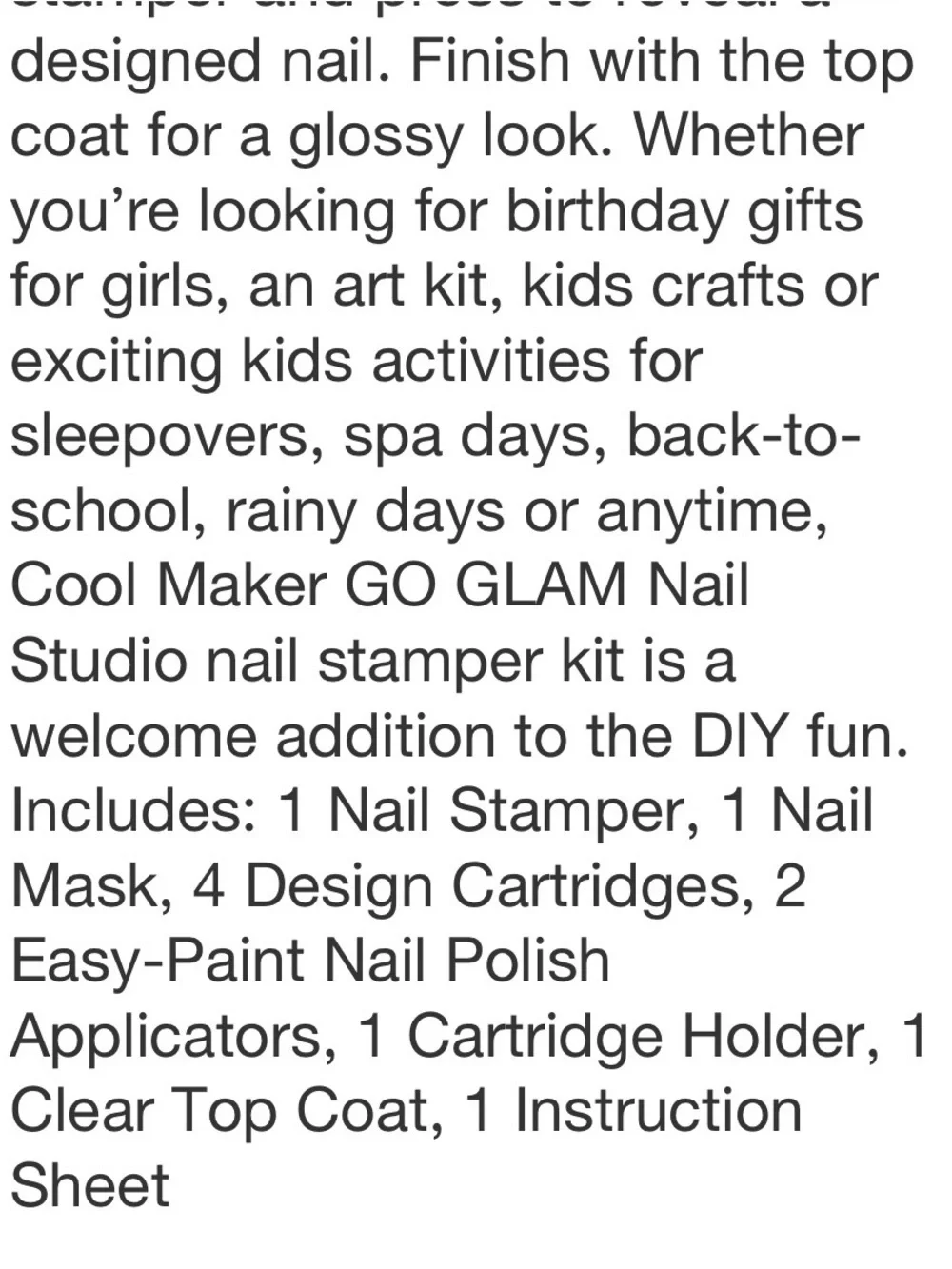 Go Glam Nail Studio Kids Nail Stamper - new 7+ years old